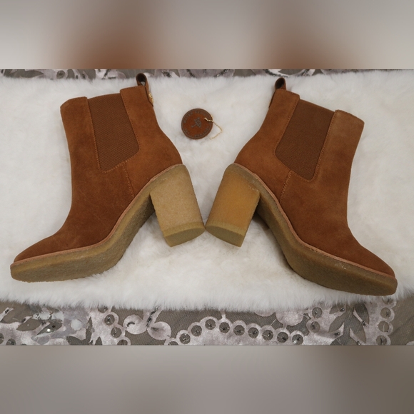 Lauren Ralph Lauren Marianna Womens Suede Chelsea Boots, 5.5B - Picture 5 of 9